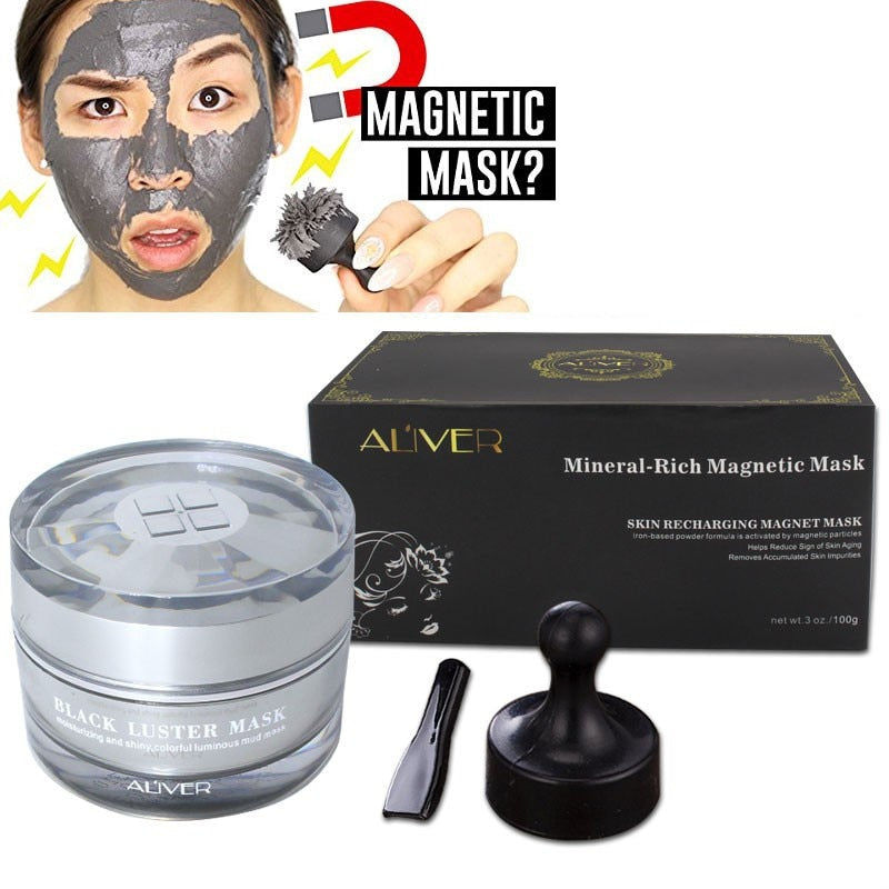 Mineral-Rich Magnetic Face Mask Pore Cleansing Removes Skin Impurities Firming Moisturizing Blackhead Removal Mask