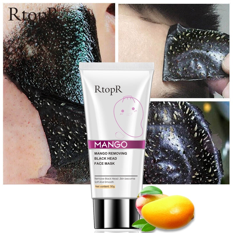 Mango Blackhead Remover Acne Treatment Nose Oil-control Mud Pore Strip Mask Whitening Cream Peel off Mask Nose Peel Skin Care