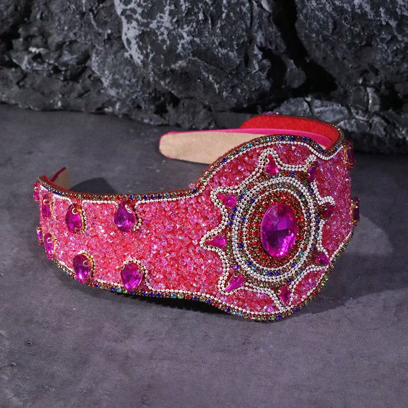 Fashion Baroque Heavy Industries Full Diamond Hair Hoops