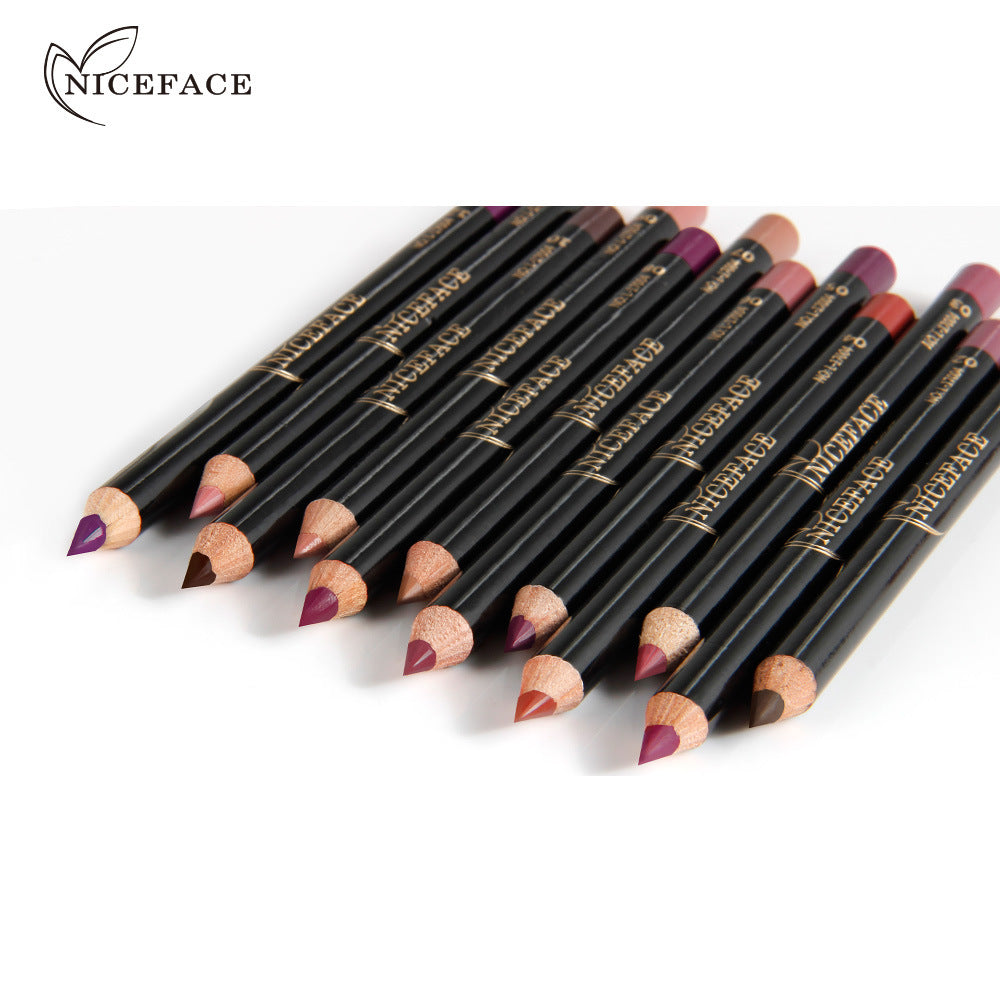 NICEFACE Nude Matte Lipstick Pencil Retouching Waterproof Lip Liner