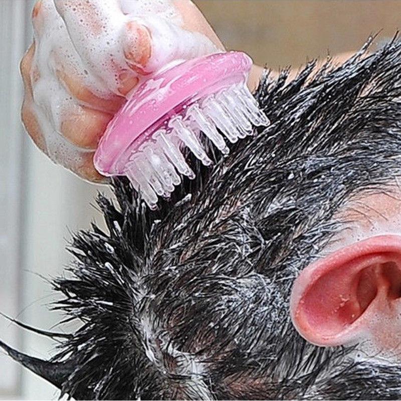 Silicone Head Body To Wash Clean Care Hair Root Itching Scalp Massage Comb Shower Brush Bath Spa Slimming Anti-Dandruff Shampoo