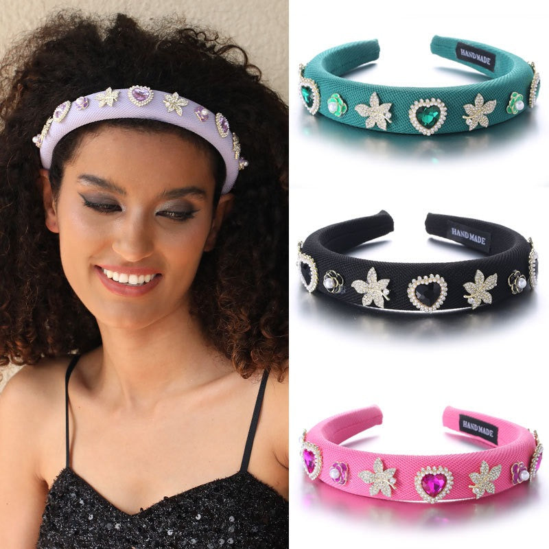 Fashionable Drip Oil Camellia Love Hair Hoop