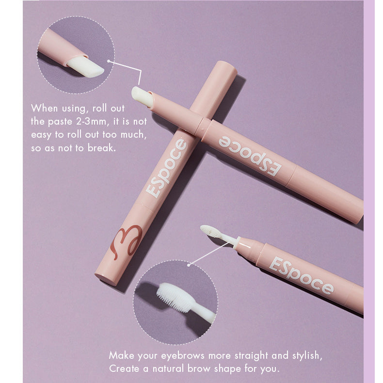 ESpoce New Multi-Functional Double-Headed Eyebrow Cream With Brush Head Wild Raw Eyebrow Stereotyped Three Dimensional Stereotyped Lasting Eyebrow Pencil