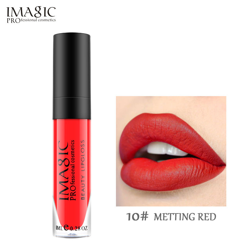 IMAGIC Non Stick Cup Matte Lip Gloss Moisturizing And Long Lasting Non Discoloring Lipstick Lip Glaze Biting Lip Makeup