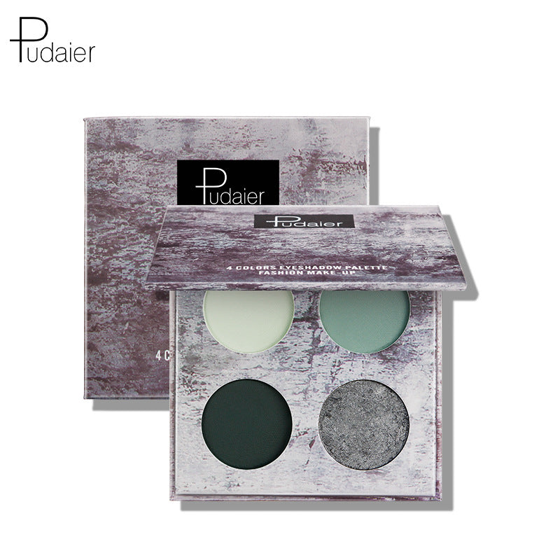 Pudaier Ink Landscape Four-color Eyeshadow Palette Matte Pearlescent Waterproof and Sweatproof Eyeshadow Makeup