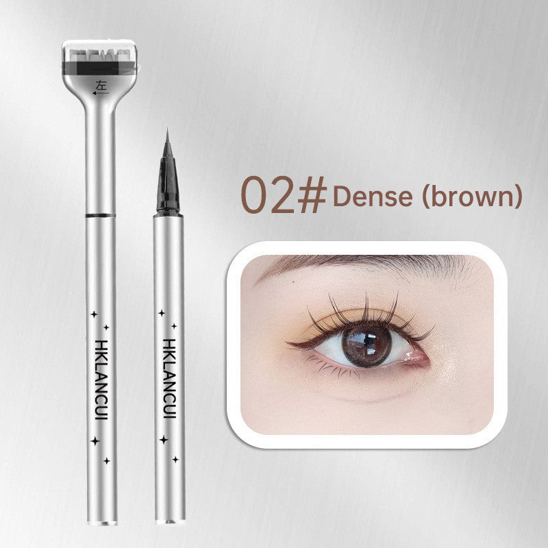 Makeup Magic Eye Liner Gel Pen Waterproof Long Lasting 2 In 1 Lower Liquid Eyeliner Pencil Eyelashes Stamp