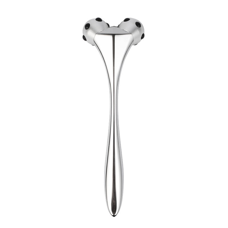 3D Roller Home Facial Lifting Germanium Grain Beauty Stick Aluminum Alloy Negative Ion Roller Facial Massager