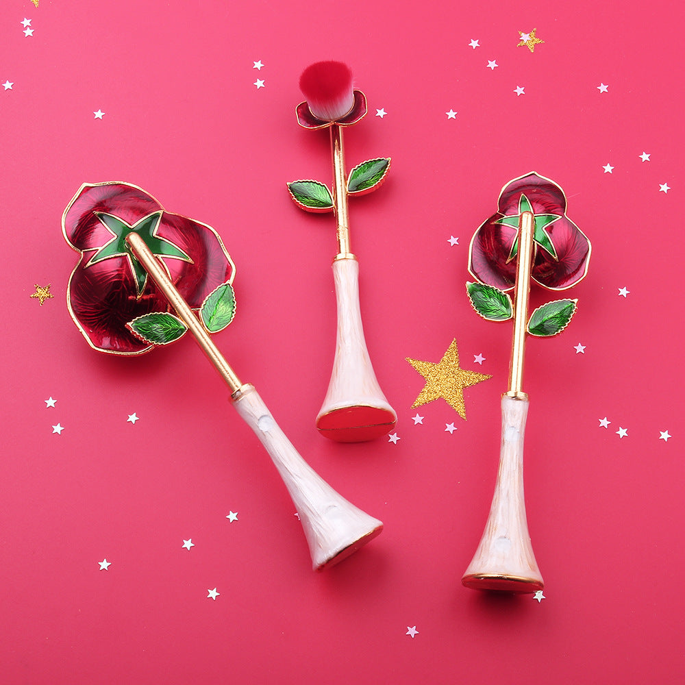 Midi Fox 3 Roses Makeup Brush Set Beauty and the Beast Original Design European and American Movie Peripherals