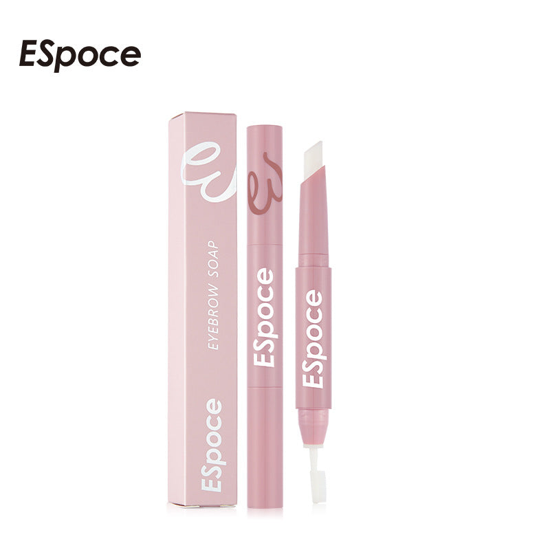 ESpoce New Multi-Functional Double-Headed Eyebrow Cream With Brush Head Wild Raw Eyebrow Stereotyped Three Dimensional Stereotyped Lasting Eyebrow Pencil