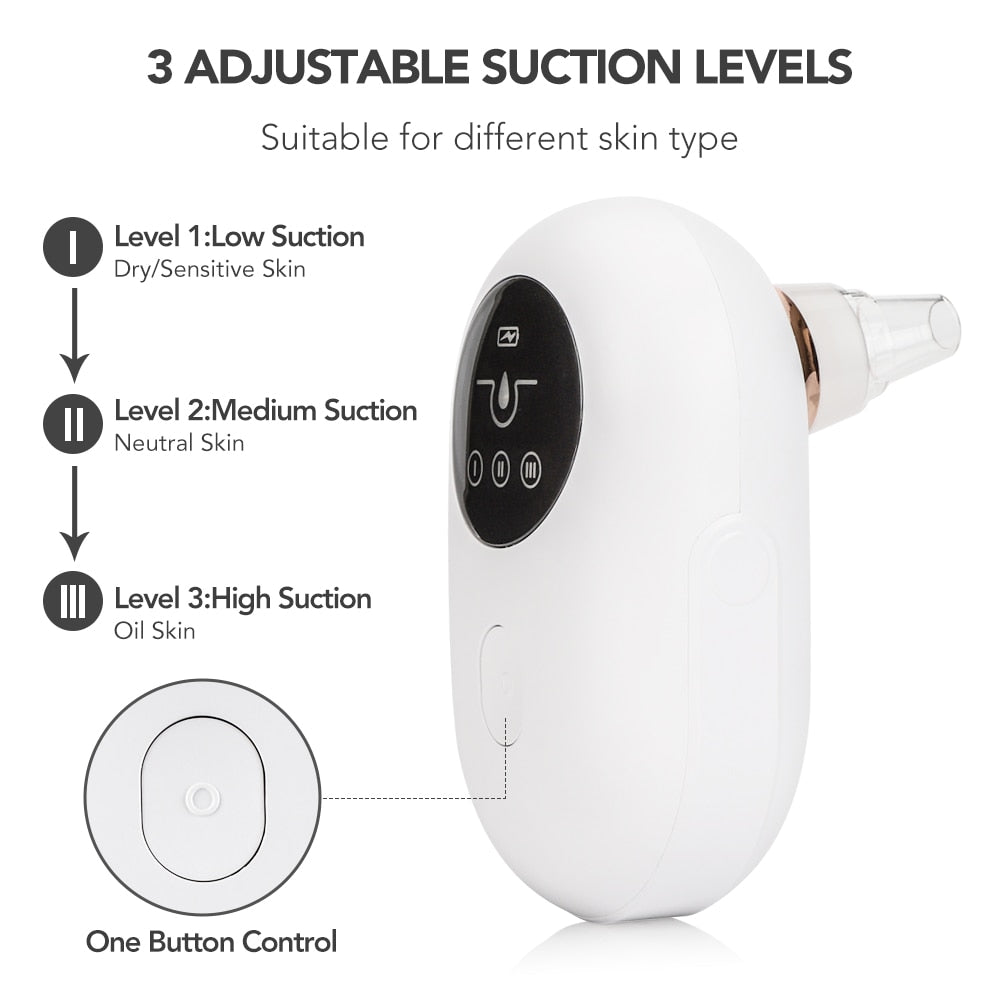 Blackhead Remover Vacuum Pore Cleaner Suction Cleaning Face Care Black Head Cleaner Acne Extractor Diamond Microdermabrasion