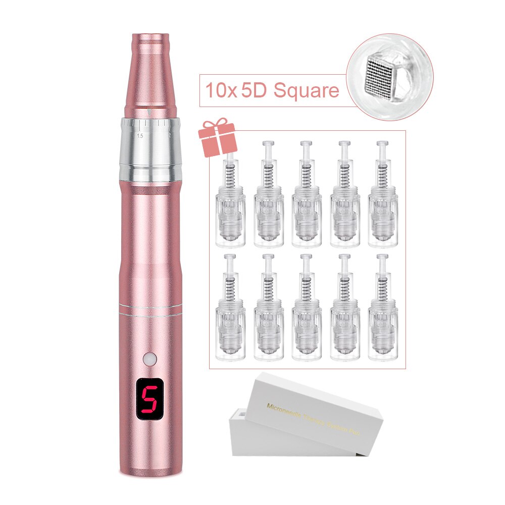 Professional Microneedeling Pen Machine with Cartridge Wireless Microneedling Pen for Derma MTS Pen Beauty Machine Skin Care Kit