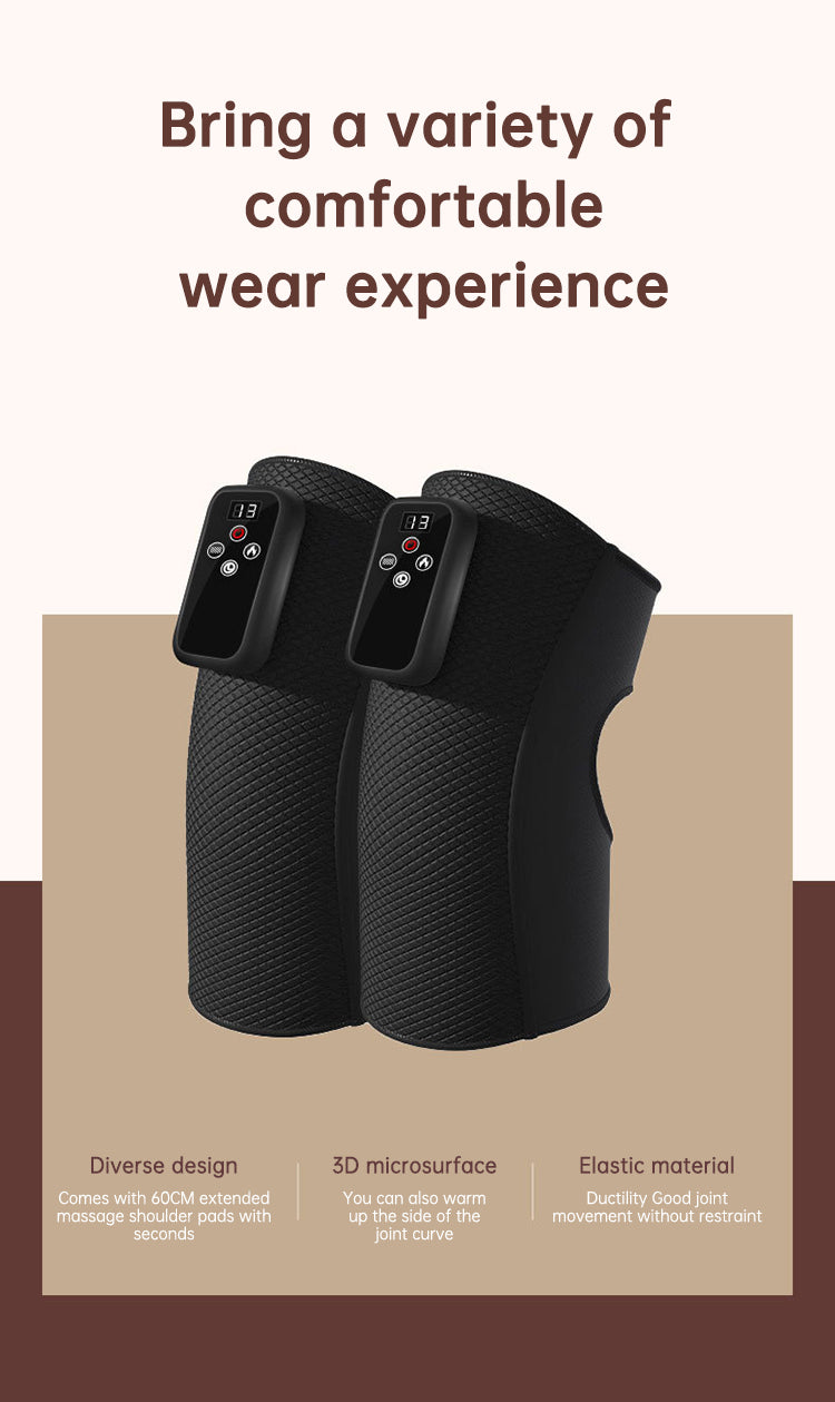 Electric heating knee massage instrument, vibration moxibustion, shoulder and elbow joint pain, hot compress knee massager for old cold legs