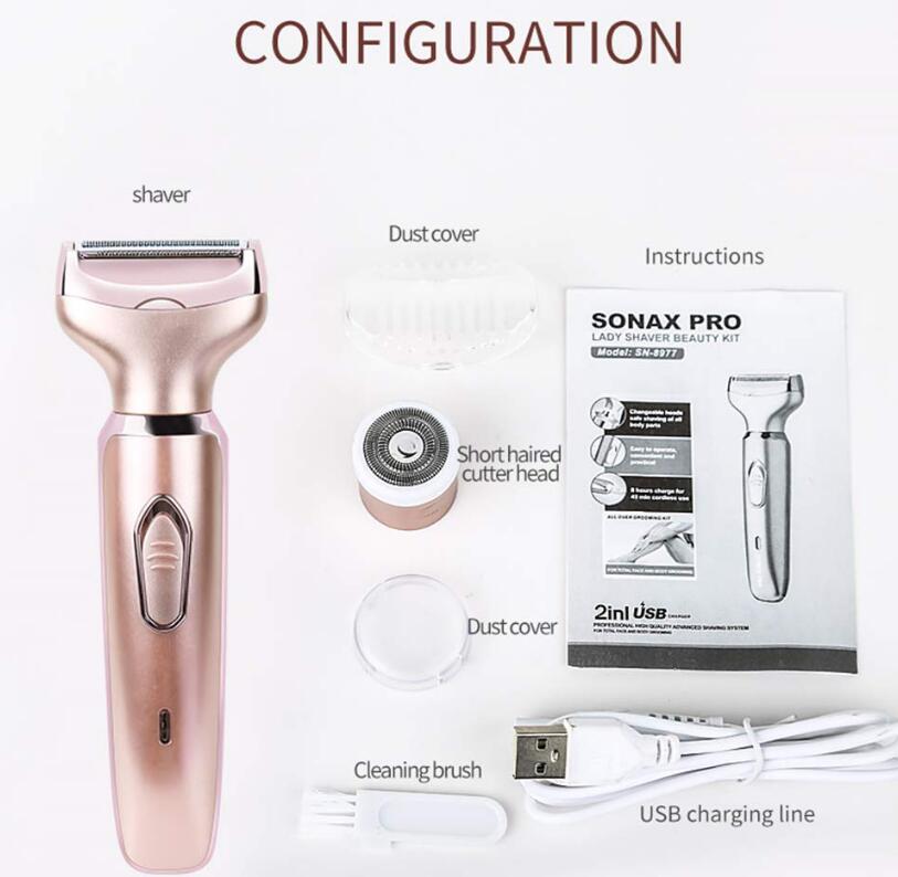 SONAXPRO Electric Epilator Multi-Function Shaving And Hair Removal 2-In-1 Private Whole Body Lady Shaving Instrument