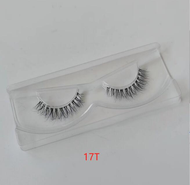 Short natural nude makeup False eyelashes 3D mink hair