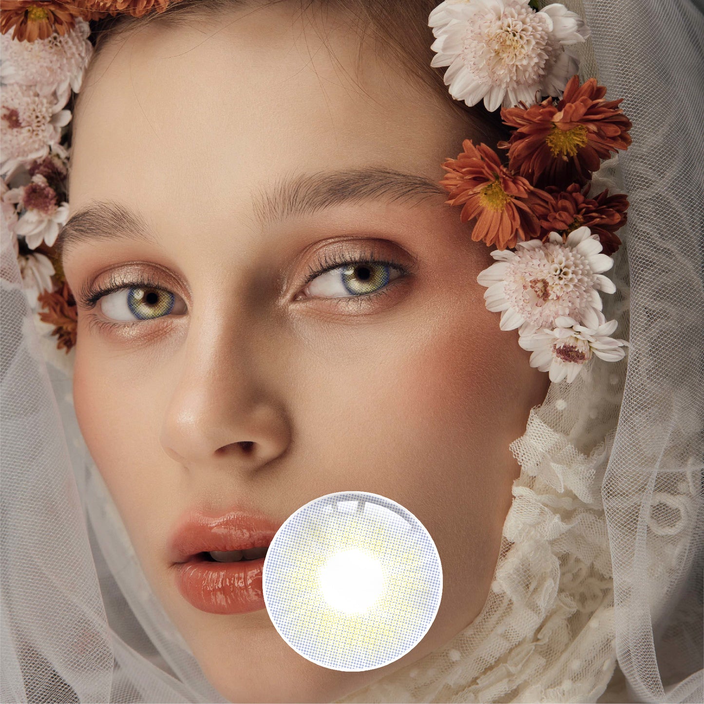 1Pcs FDA Certificate Eyes Beautiful Pupil Colorful Girl Cosplay Contact Lenses Gray