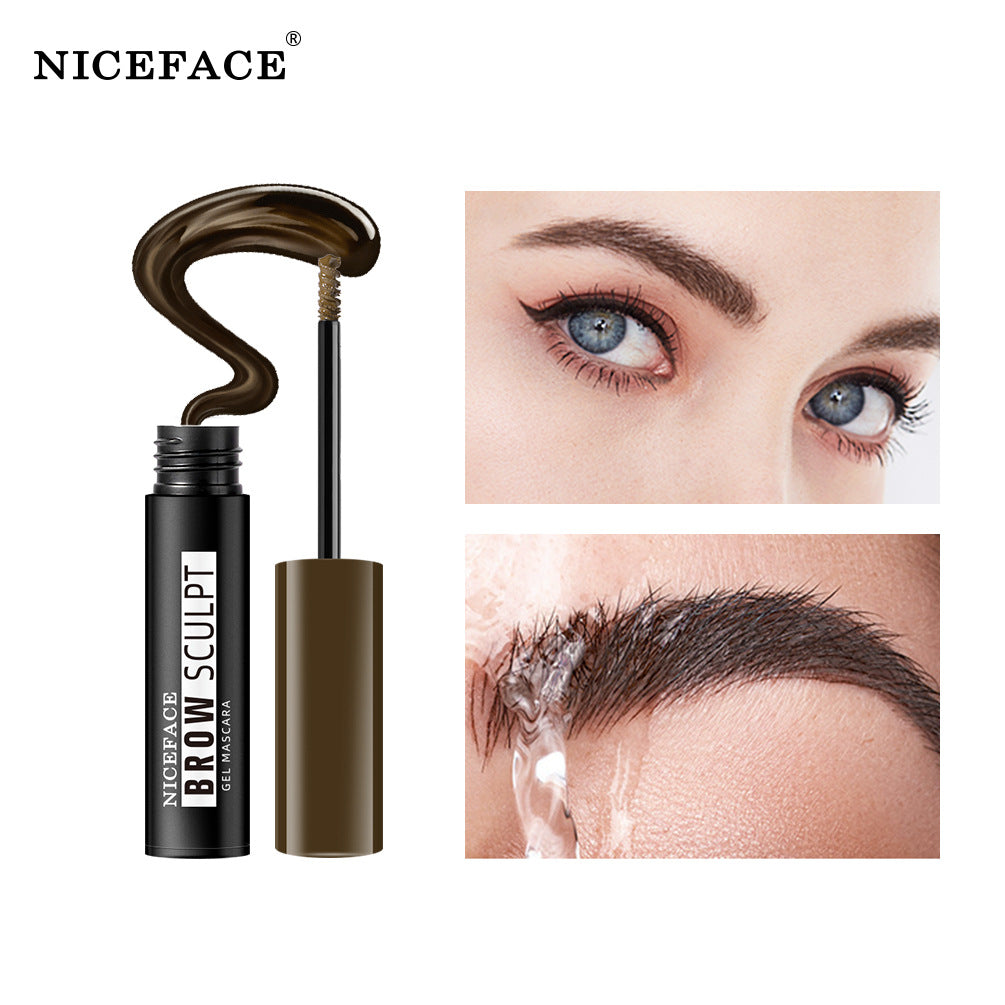 NICEFACE New 4 Color Eyebrow Dyeing Cream Slim Brush Head Waterproof/Anti-Sweat Eyebrow Dyeing Liquid Long Lasting Makeup Without Smudging