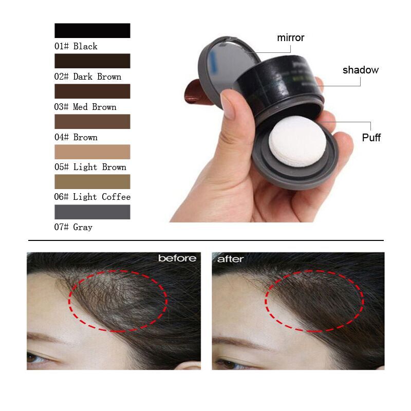 Makeup Hair Line Shadow Powder Eyebrow Powder Extract Easy to Wear Make Up neat symmetry hairline with Mirror Puff Fibers