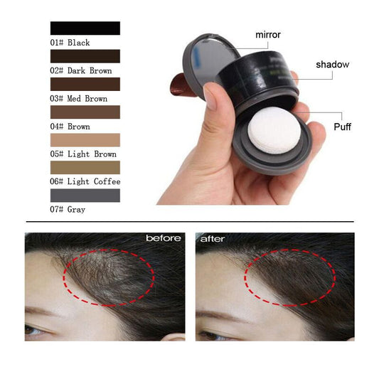 Makeup Hair Line Shadow Powder Eyebrow Powder Extract Easy to Wear Make Up neat symmetry hairline with Mirror Puff Fibers