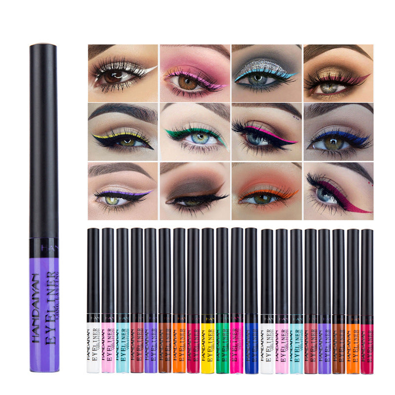 HANDAIYAN 12 Color Matte Color Liquid Eyeliner Long Lasting Non-Smudge Liquid Eye Shadow