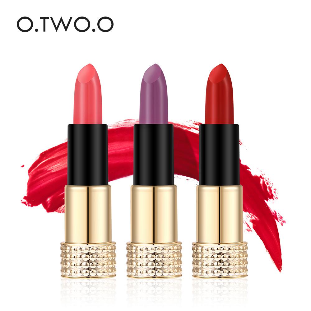 O.TWO.O 12 Colors Lipstick Matte Lipsticker Long-lasting Easy to Wear Waterproof Baby Lip Balm Nude