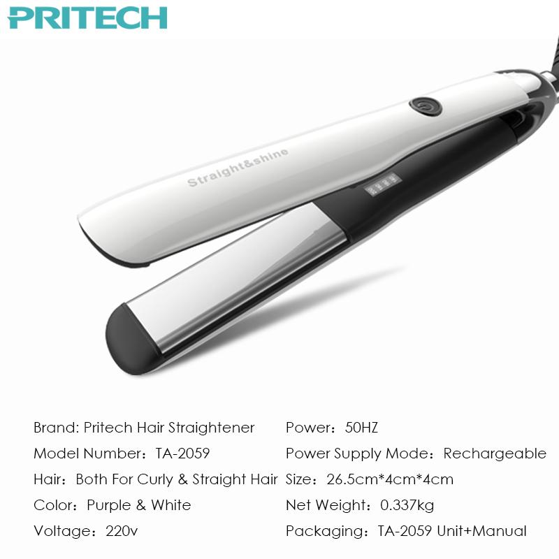 Pritech Hair Styling Tools 4 Speed Temperature Control Professional Hair Straightening Irons Straightener