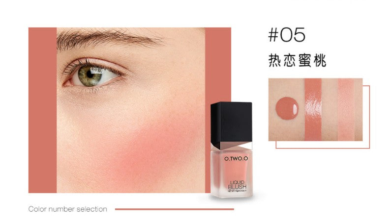 O.TWO.O Makeup Liquid Blusher Sleek Silky Paleta De Blush Color Lasts Long 4 Color Natural Cheek Blush Face Contour Make Up
