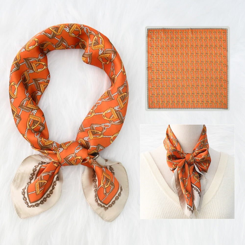 Silk Scarf Women's Sunscreen Beach Imitation Silk Versatile Silk Scarf Neckband
