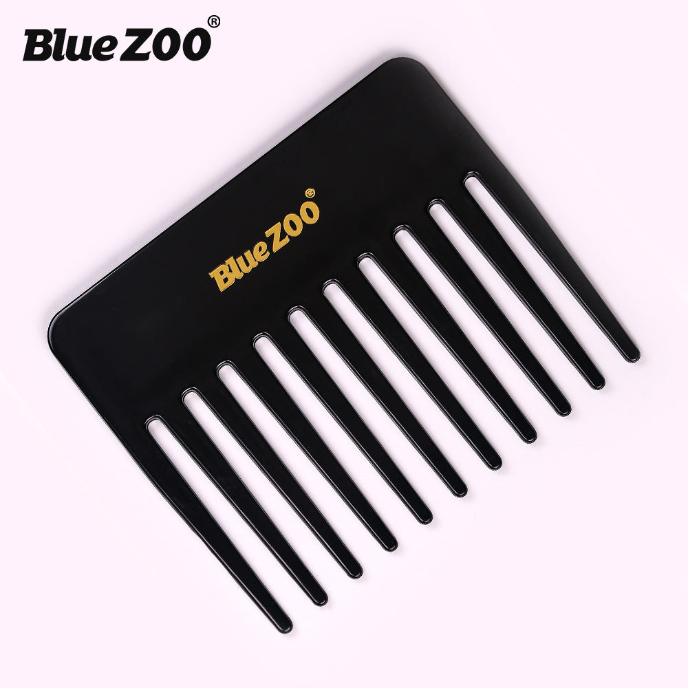 Single Side Short 2 Colors BlueZOO Big Back Shape Big Knife Comb Big Tooth Comb Large Insert Comb Shovel Oil Head Comb