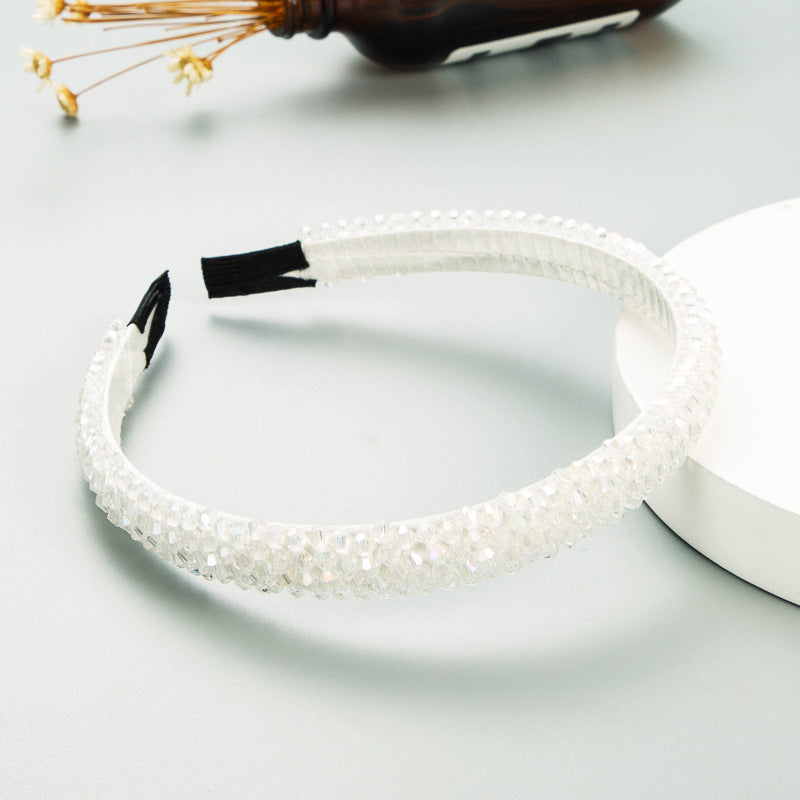 Fish Line Braided String Crystal Hair Band Korean Temperament Senior Sense Wash Face Headband