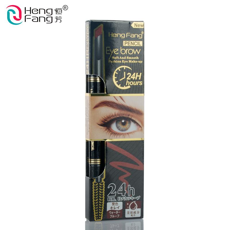 5 Colors 24 Hours Long-lasting Double-headed Eyebrow Pencil Soft and Smooth Fashion Eye brow 0.12g Makeup Brand HengFang #H6511