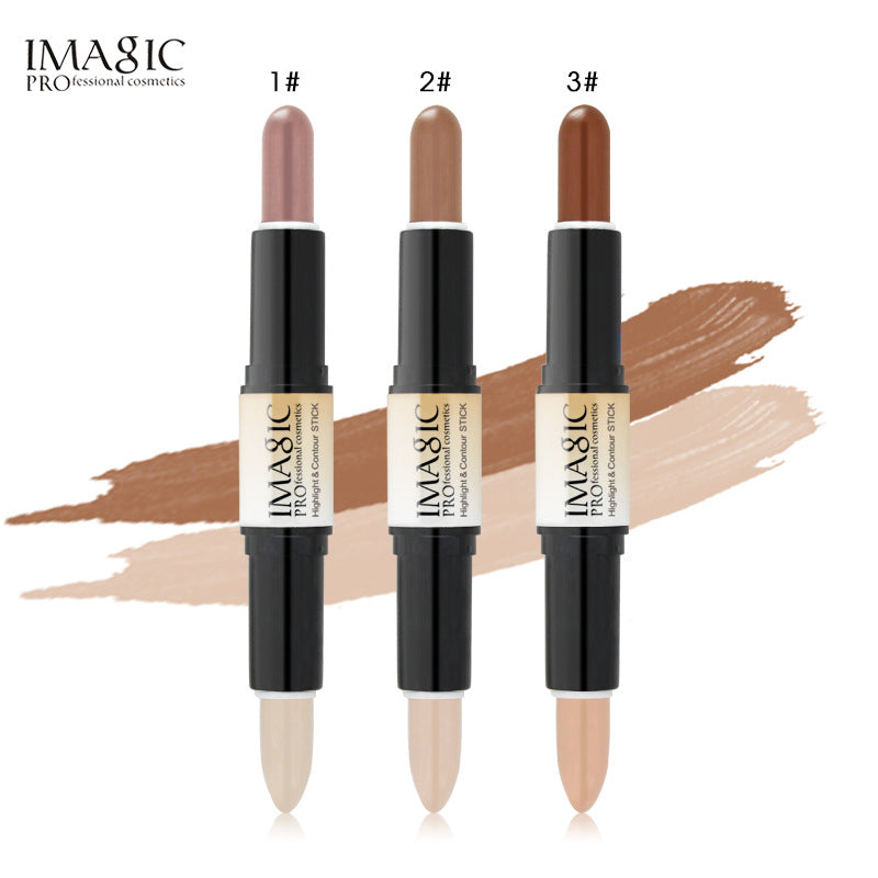 IMAGIC Double Headed Highlight Contour Stick Concealer Pen Nose Shadow Repair And Brighten Concealer Highlighter Pen