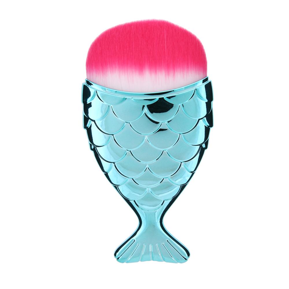 Cosmetic Mermaid Brush Professional Powder Mermaid Makeup Brushes Set Maquiagem Foundation Contour Fish Brush Make Up Tool Kits