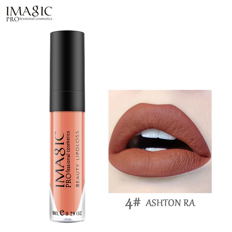 IMAGIC Non Stick Cup Matte Lip Gloss Moisturizing And Long Lasting Non Discoloring Lipstick Lip Glaze Biting Lip Makeup
