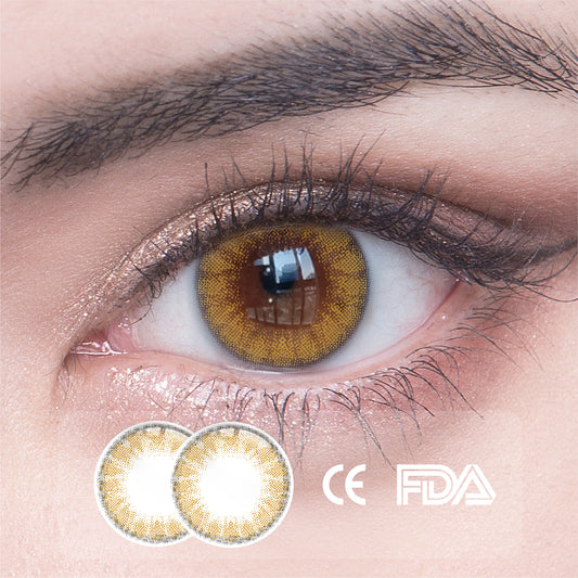 1Pcs FDA Certificate Eyes Beautiful Pupil Colorful Girl Cosplay Contact Lenses Brown