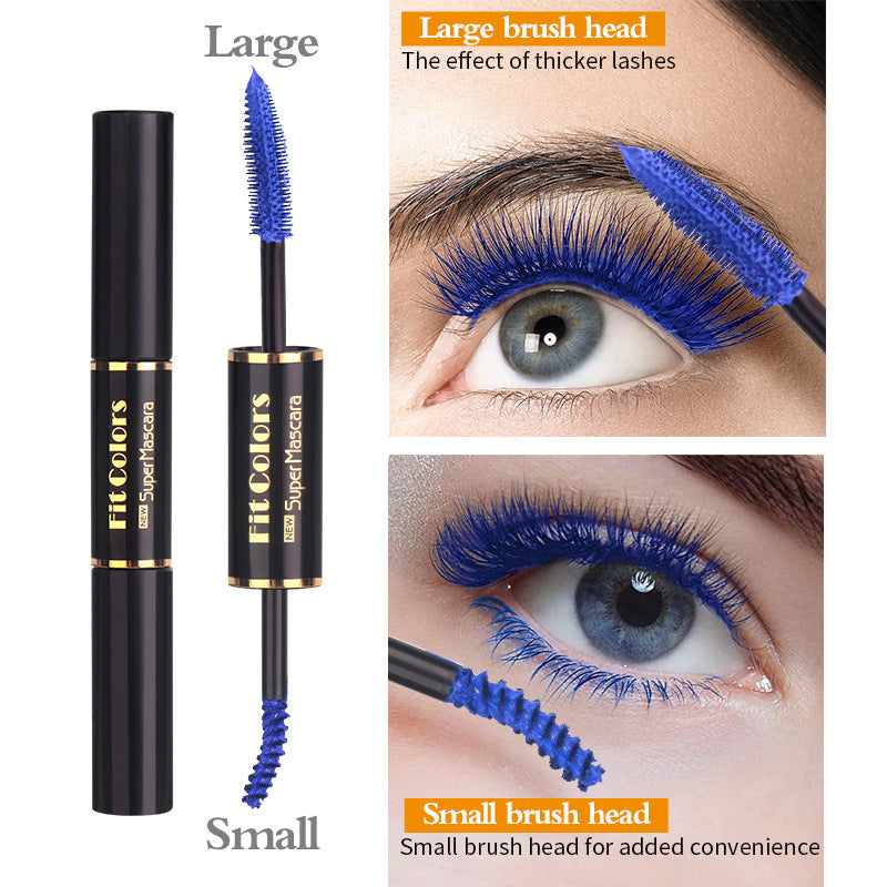 Fit Colors Double-Head Color Mascara Thick Curling Waterproof Not Smudged Multi-White Eyebrow Mascara
