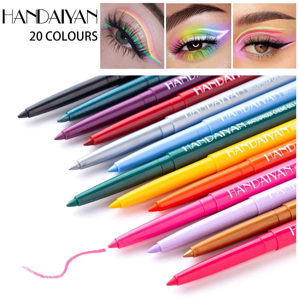 HANDAIYAN 20 Color Pearlescent Matte Waterproof And Difficult To Smudge Eyeliner Pen Rotatable Eye Shadow Eyeliner