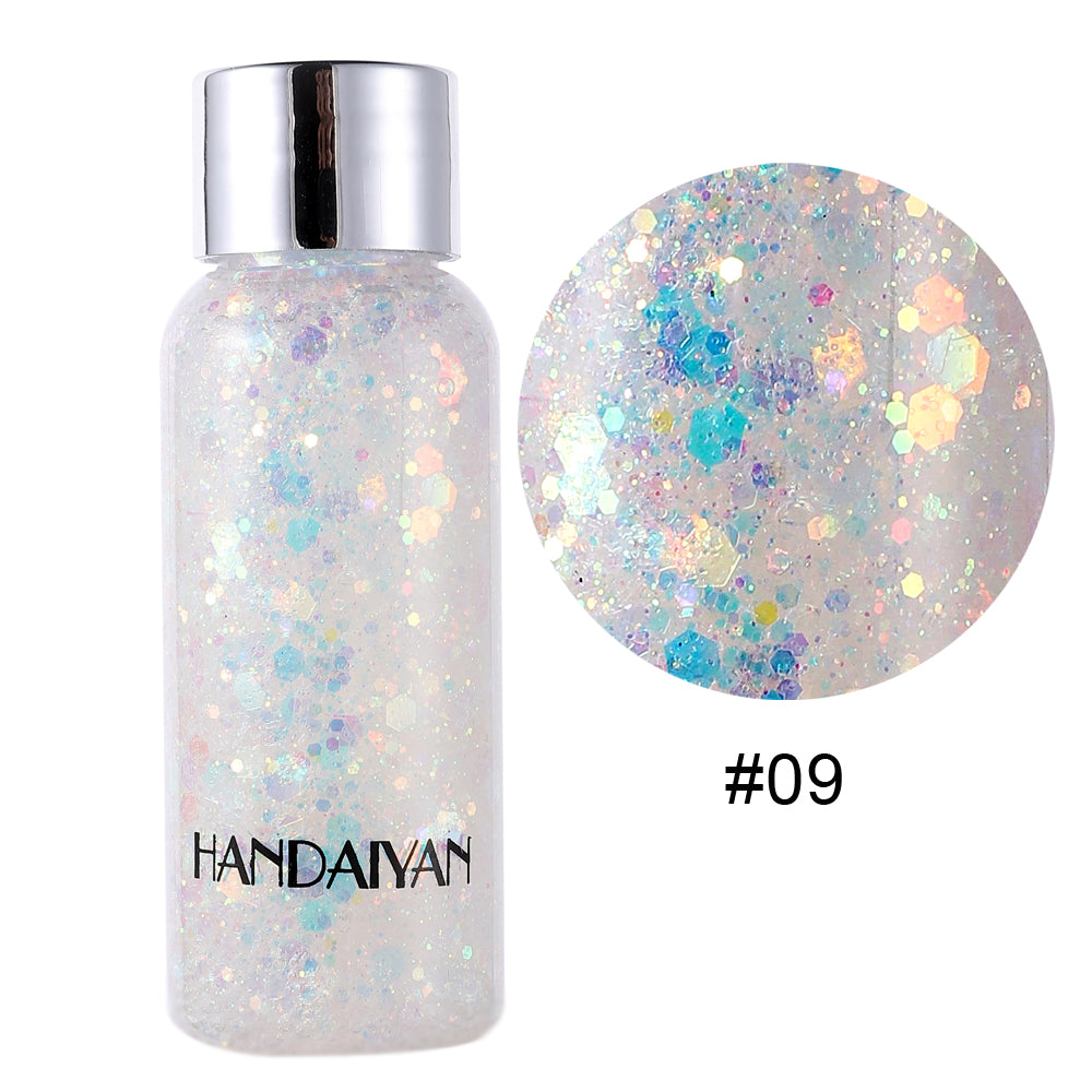 HANDAIYAN Mermaid Scales Face Body Sequined Body Lotion Sequins Eyeshadow Bright Polarized Stage Makeup