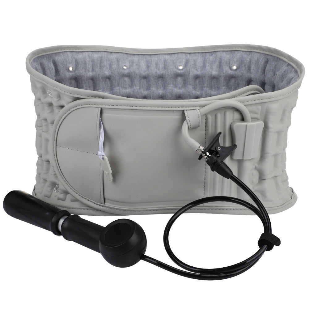 Inflatable Waist Belt To Relieve Low Back Pain Waist Protection Leather Shrink Exhaust Fixed Belt