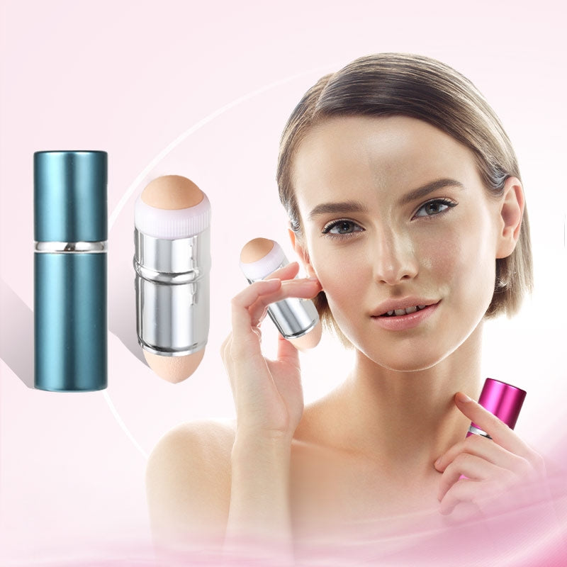 New Volcanic Stone Oil-Absorbing Ball Aluminum Alloy Volcanic Stone To Oil Stick Face Beauty Cleaning Dual-Use Beauty Makeup Ball