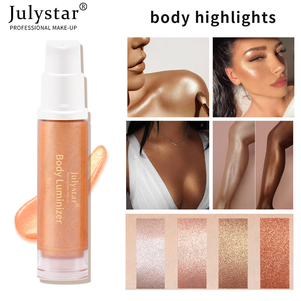 New Full-Body Beach Sexy Highlighter Lotion Brightening Skin And Brightening Highlighter Liquid Milk Body Highlighter