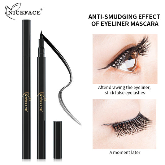 NICEFACE Eyeliner 3 In 1 Multifunctional Waterproof Anti-Smudge Non-Magnetic Natural Sticky Eyeliner