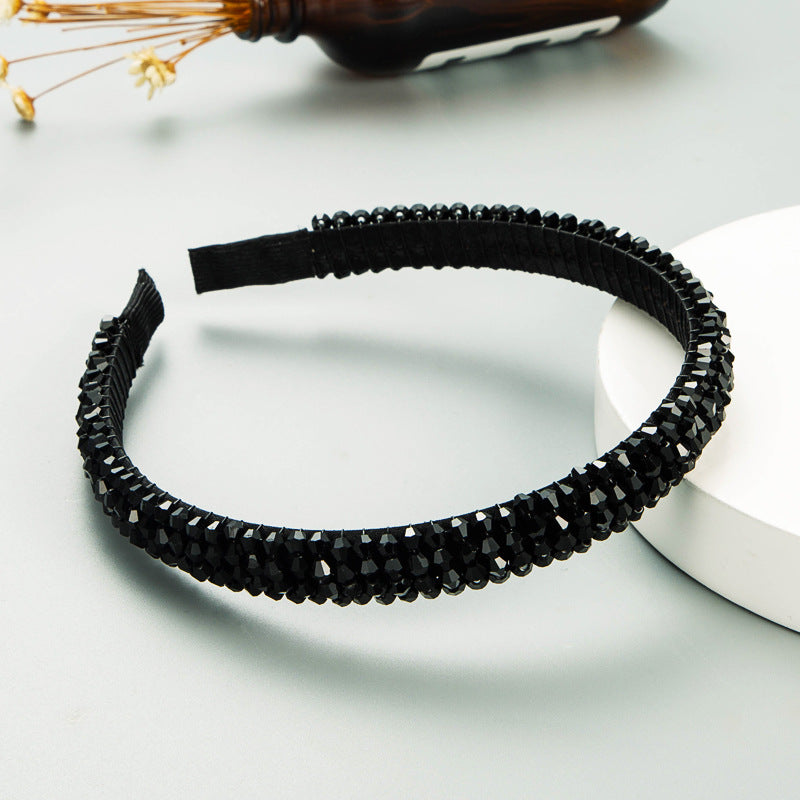 Fish Line Braided String Crystal Hair Band Korean Temperament Senior Sense Wash Face Headband