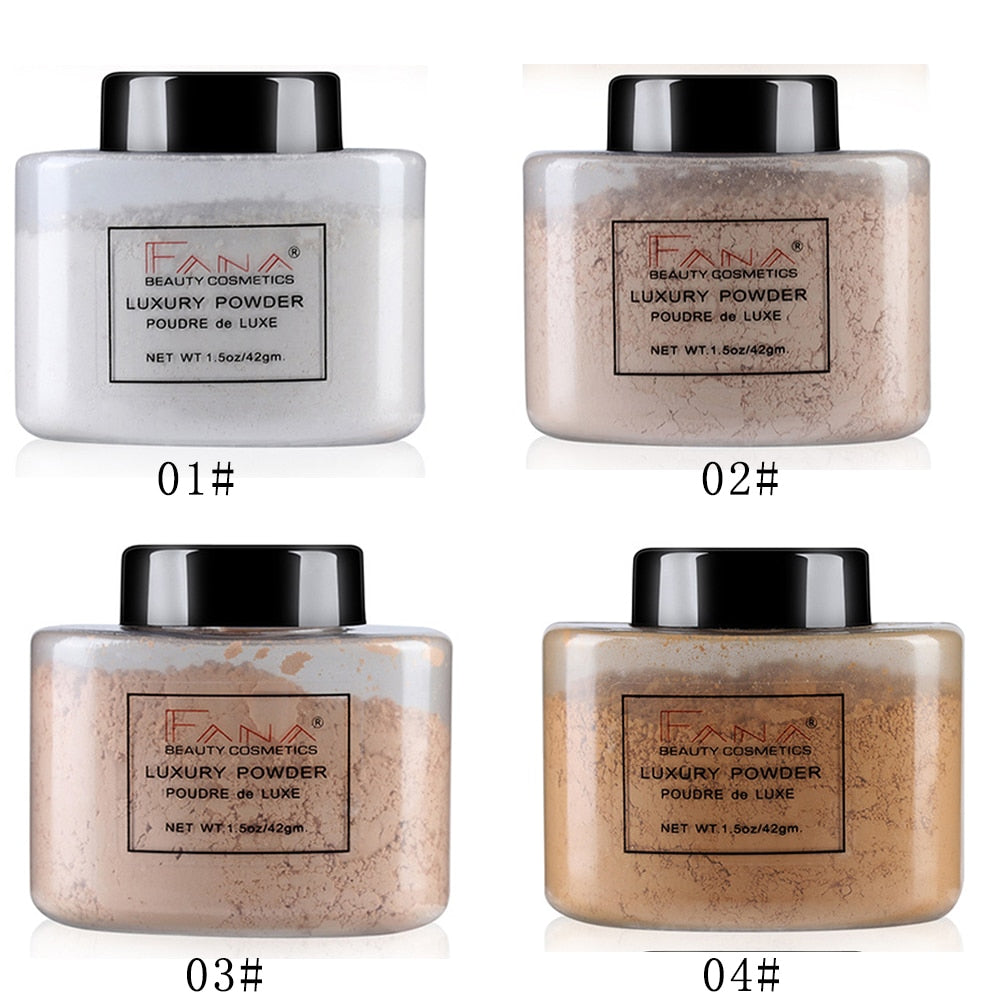 FANA Banana Loose Powder Oil Control Long Lasting Face Makeup Highlighter Mineral Smooth Translucent Setting Powder Beauty Cosmetics