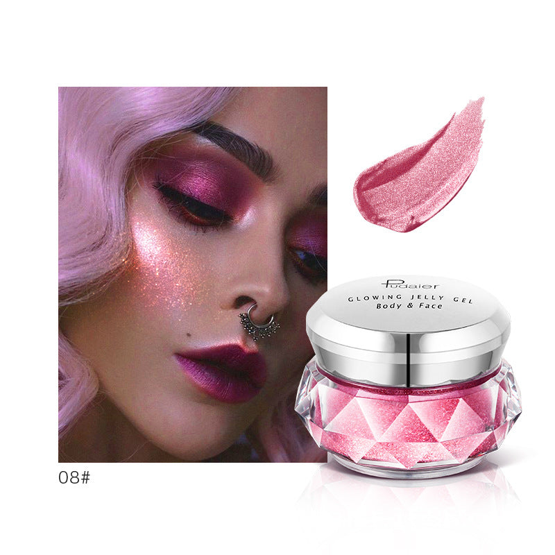Pudaier Jelly Gel Face Highlighter Body Highlighter Mermaid Eyeshadow