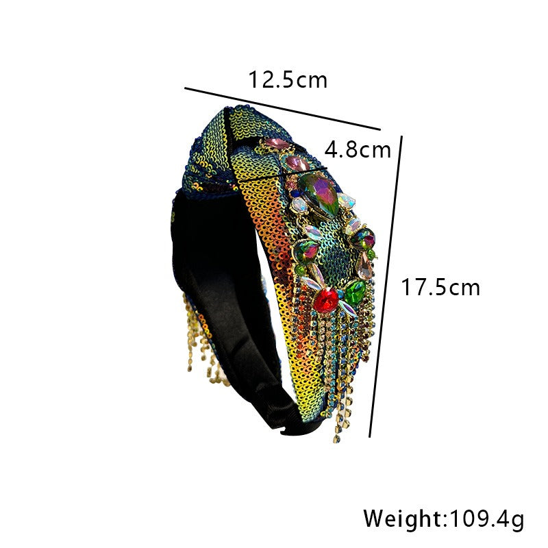 Retro and fashionable inlaid colored drill bit hoop