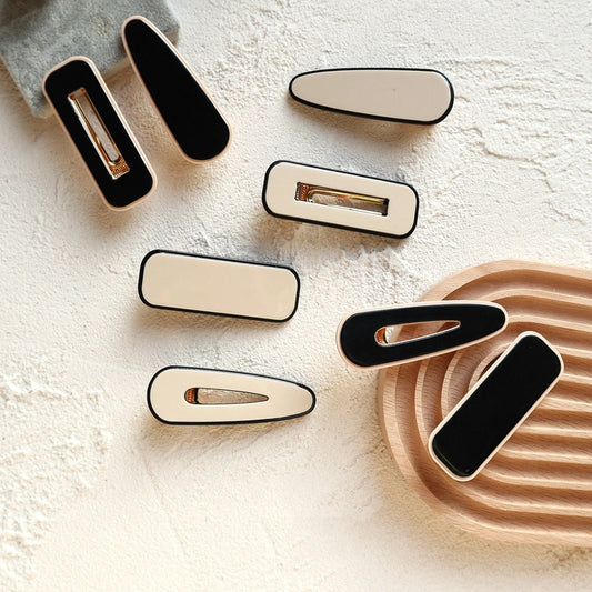 2pc New Kroean Elegant geometric Hairgrip Hair Clips for Girls Women Barrette Vintage Hairpin Crab Haircombs Hair Accessories