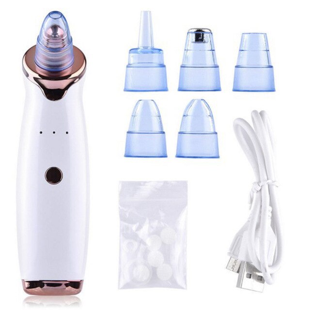 Blackhead Remover Skin Care Pore Vacuum Acne Pimple +USB Facial Cleansing Brush Mini Face Cleaner Silicone+Scratch