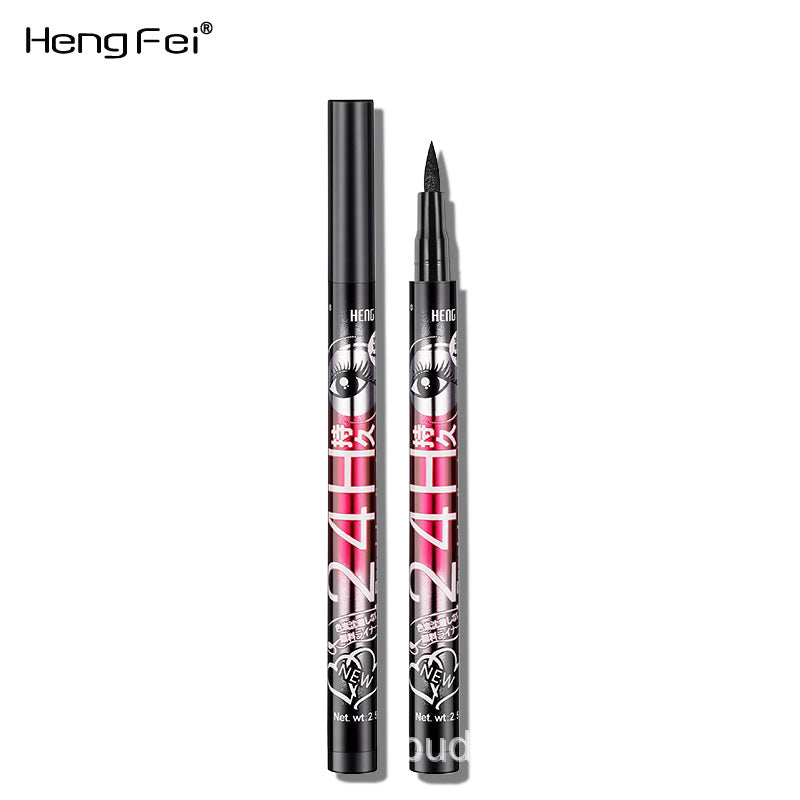 New 24H Makeup And Water-Repellent Eyeliner Hengfei Thick Black Waterproof Not Easy To Smudge Eyeliner