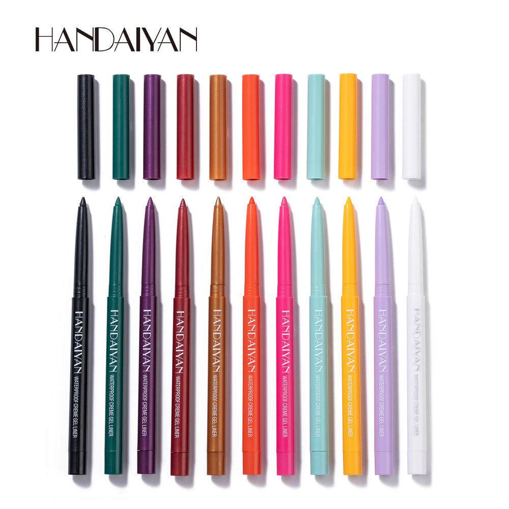 HANDAIYAN 20 Color Pearlescent Matte Waterproof And Difficult To Smudge Eyeliner Pen Rotatable Eye Shadow Eyeliner