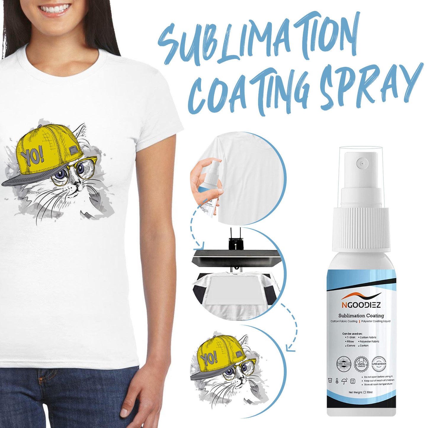 Sublimation Coating Spray Clothing Quick-Drying Spray Heat Transfer Wear-Resistant Anti-Stain